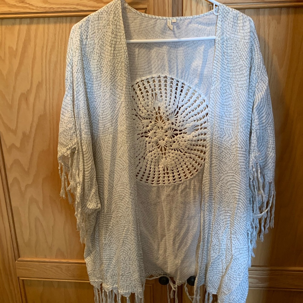 Rip-curl shawl- coverup with embroidery!